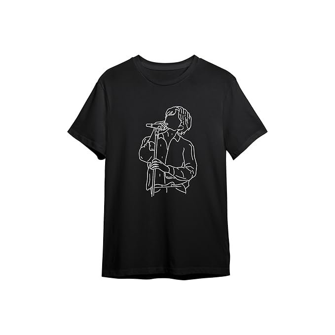 BTS Jungkook Lineart Classic Black T-Shirt